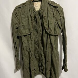 Free People Army Green Field Coat